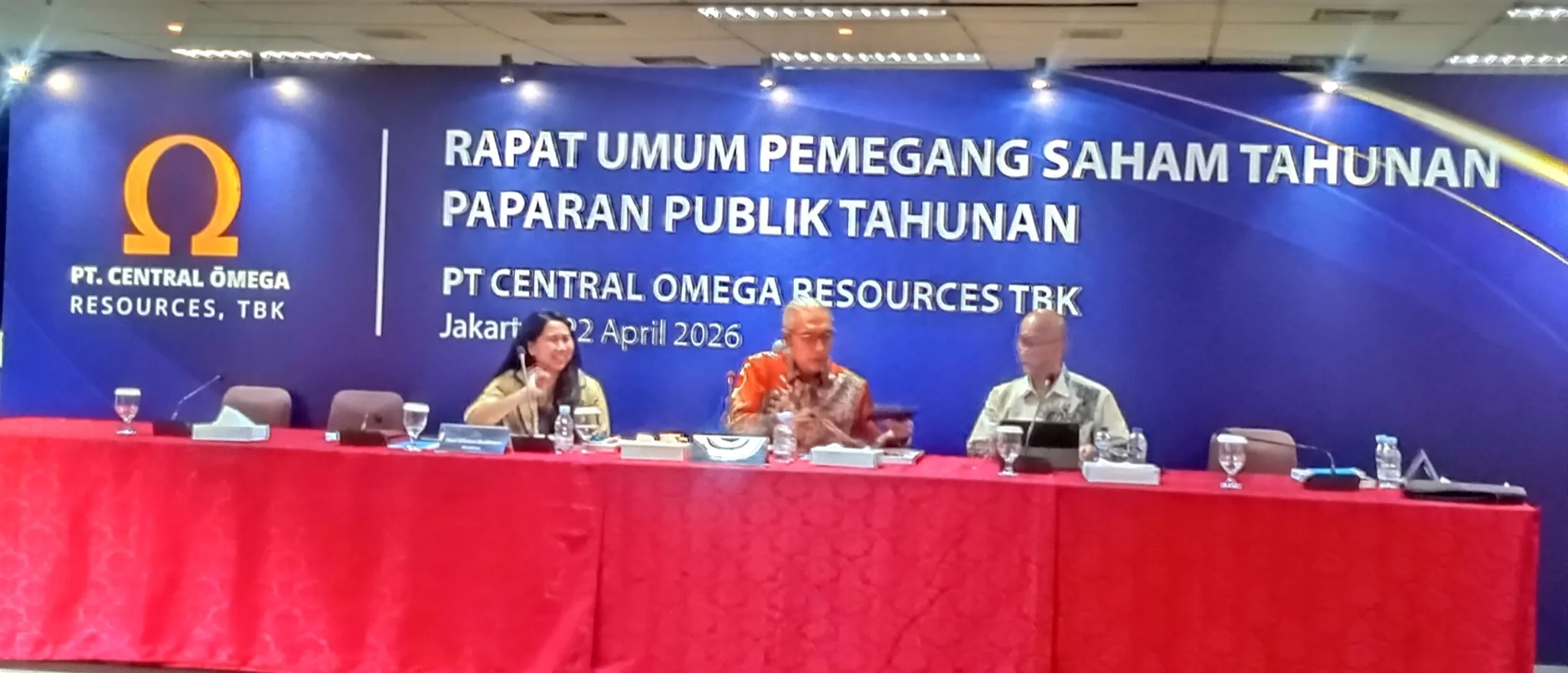 Rapat Umum Pemegang Saham Tahunan atau paparan Publik Tahunan PT central Omega Resources TBK